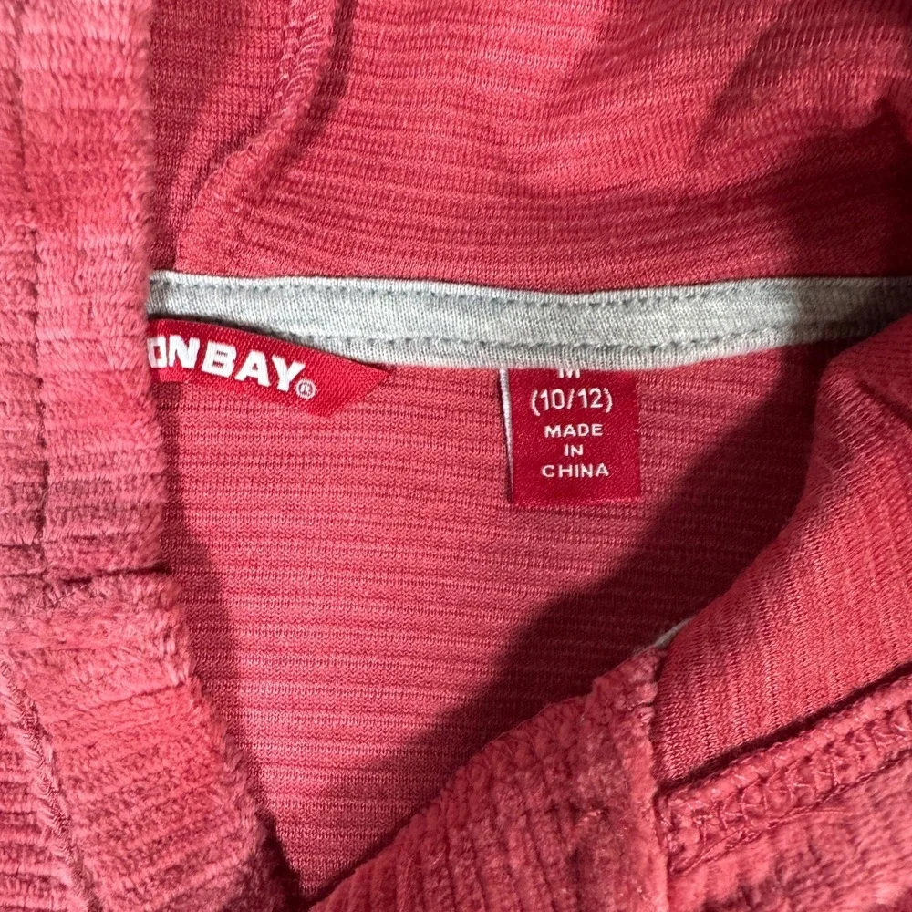 Unionbay Kids Youth Hoodie and Striped Tee Set Pink Cream Red Size M 10/12